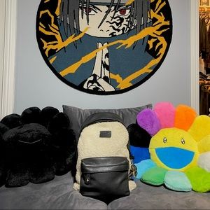 Limited Edition Coach Shearling Backpack w/ LV Bear Keychain